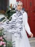 Yumna - Svart Mönstrad Hijab