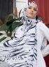 Yumna - Svart Mönstrad Hijab