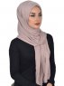 Sofia - Taupe Praktisk Bumull Hijab