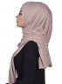 Sofia - Taupe Praktisk Bumull Hijab