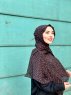 Tahia - Svart Mönstrad Crepe Hijab - Mirach