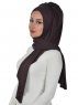 Tamara - Brun Praktisk Bumull Hijab