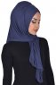 Tamara - Marinblå Praktisk Bumull Hijab