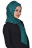 Tamara - Mörkgrön Praktisk Bumull Hijab