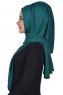 Tamara - Mörkgrön Praktisk Bumull Hijab