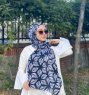 Tanaz - Svart Mönstrad Bomull Hijab