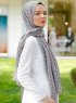 Tharaa - Mörkgrå Mönstrad Hijab - Sal Evi