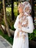 Ulima - Brun Mönstrad Hijab - Sal Evi