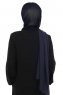 Vera - Creme & Marinblå Praktisk Chiffon Hijab