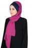 Vera - Marinblå & Fuchsia Praktisk Chiffon Hijab
