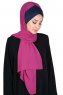 Vera - Marinblå & Fuchsia Praktisk Chiffon Hijab