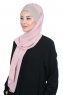 Vera - Taupe & Gammelrosa Praktisk Chiffon Hijab