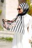 Vezna - Svart Mönstrad Hijab - Sal Evi