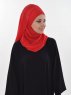 Viola Röd Chiffon Hijab Ayse Turban 325506c