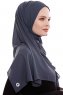 Yara - Antracit Praktisk One Piece Crepe Hijab