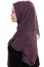 Yara - Lila Praktisk One Piece Crepe Hijab