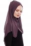 Yara - Lila Praktisk One Piece Crepe Hijab