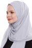 Yara - Ljusgrå Praktisk One Piece Crepe Hijab