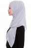 Yara - Ljusgrå Praktisk One Piece Crepe Hijab