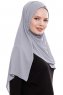 Yara - Mörkgrå Praktisk One Piece Crepe Hijab