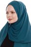 Yara - Mörkgrön Praktisk One Piece Crepe Hijab