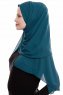 Yara - Mörkgrön Praktisk One Piece Crepe Hijab