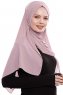 Yara - Mörkrosa Praktisk One Piece Crepe Hijab