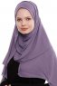Yara - Plommon Praktisk One Piece Crepe Hijab
