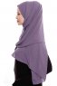 Yara - Plommon Praktisk One Piece Crepe Hijab