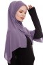 Yara - Plommon Praktisk One Piece Crepe Hijab