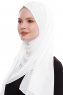 Yara - Vit Praktisk One Piece Crepe Hijab