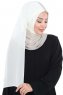 Ylva - Creme & Taupe Praktisk Chiffon Hijab