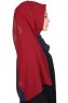 Ylva - Marinblå & Bordeaux Praktisk Chiffon Hijab