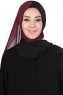 Ylva - Plommon & Svart Praktisk Chiffon Hijab