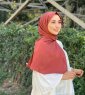 Zahra - Tegelröd Crepe Hijab - Mirach