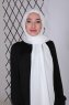 Zahra - Vit Crepe Hijab - Mirach