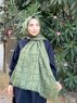 Zakiyah - Khaki Mönstrad Bomull Hijab