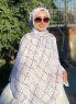 Zakiyah - Vit Mönstrad Bomull Hijab