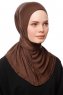 Zeliha - Brun Praktisk Viskos Hijab