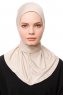 Zeliha - Ljus Taupe Praktisk Viskos Hijab