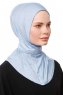 Zeliha - Ljusblå Praktisk Viskos Hijab