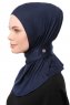 Zeliha - Marinblå Praktisk Viskos Hijab