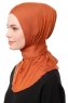 Zeliha - Tegelröd Praktisk Viskos Hijab