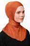 Zeliha - Tegelröd Praktisk Viskos Hijab