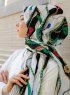 Zerline - Grön Mönstrad Hijab - Sal Evi