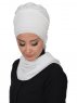 Zoe Offwhite Chiffon Turban Ayse Turban 322818-1