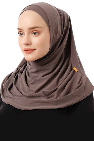 Esma - Mörk Taupe Amira Hijab - Firdevs
