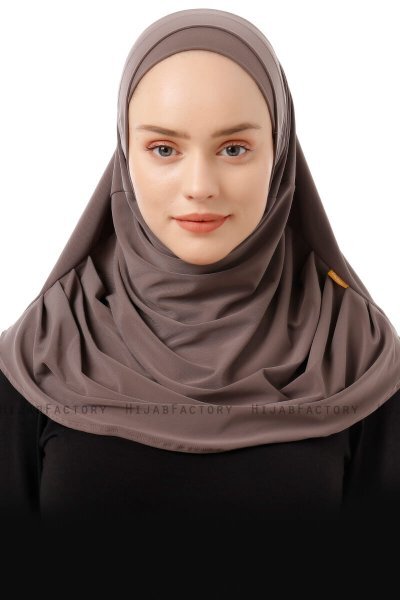 Esma - Mörk Taupe Amira Hijab - Firdevs