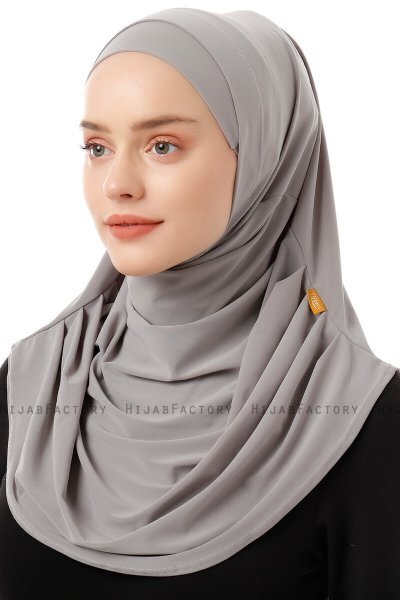 Esma - Ljusgrå Amira Hijab - Firdevs