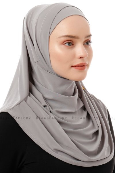 Esma - Ljusgrå Amira Hijab - Firdevs